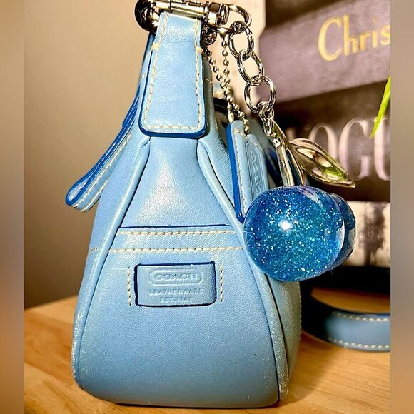 COACH 🩵Rare & HTF Vintage Hampton Demi Crossbody Bag Glacier Blue 🩵👜 - Picture 5 of 11